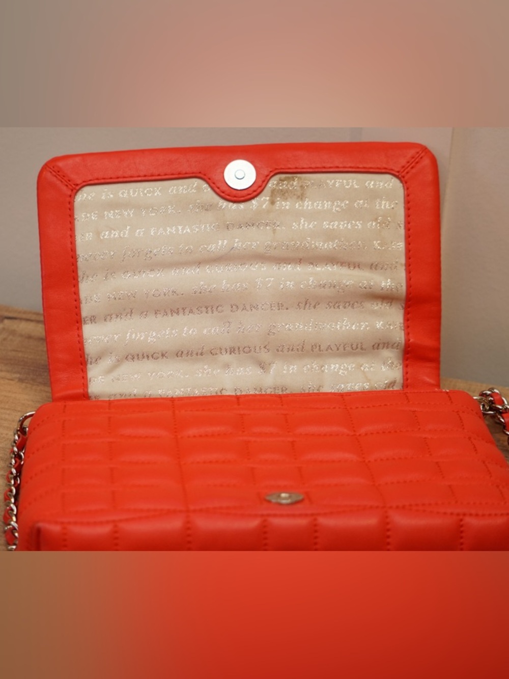 Kate Spade Flame Quilted Leather Chain Crossbody Shoulder Bag - Picture 8 of 12